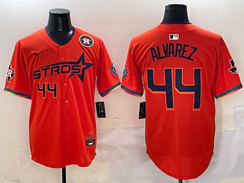 Men Houston Astros #44 Alvarez Orange Fourth generation Joint Name Nike 2025 MLB Jersey style 12